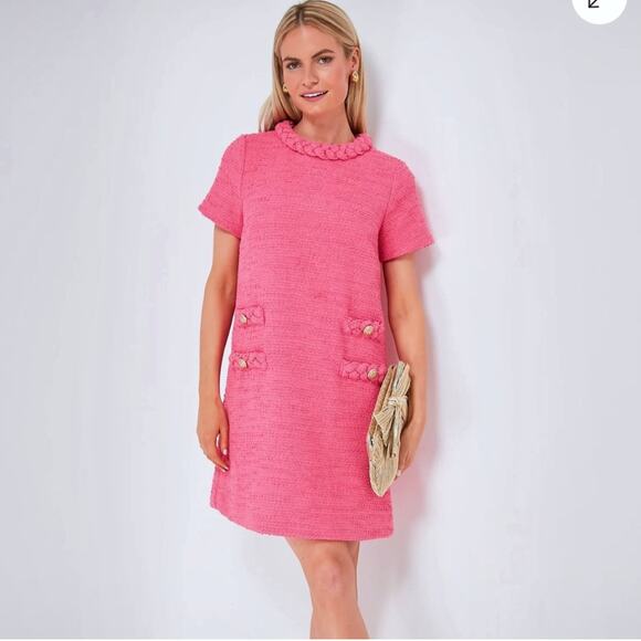 Tuckernuck Vibrant Pink Textured Dress - Picture 1 of 14